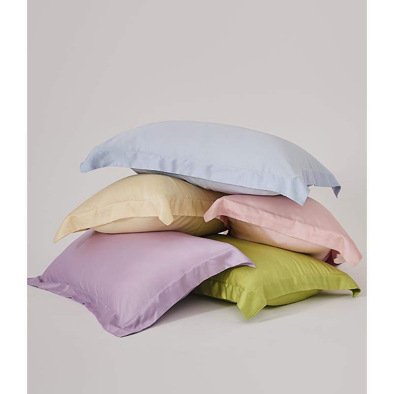 纯色百搭60支兰精天丝单人枕套 春夏凉感家用枕头芯套一对48x74cm