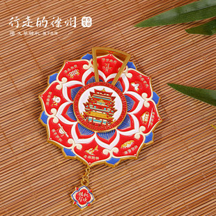 行走的徐州 宝莲寺文创冰箱贴 徐州伴手礼福来运转金属旋转冰箱贴