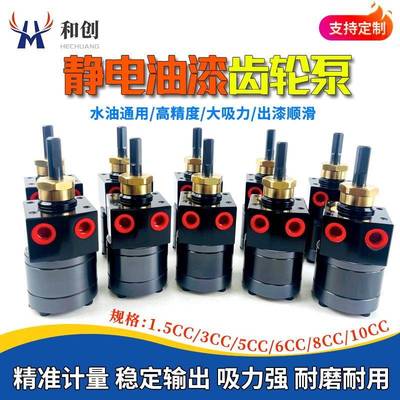 静电油漆涂料齿轮泵5CC水性漆喷漆泵静电喷涂油泵DISK喷漆齿轮泵
