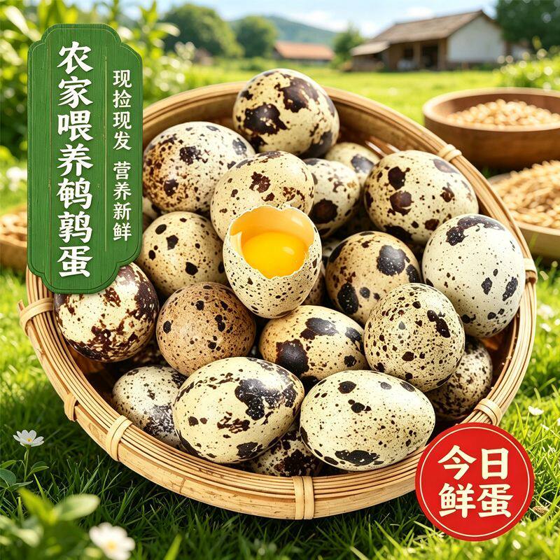 【84枚】新鲜鹌鹑蛋生蛋绿色杂粮生鲜蛋孕妇宝宝辅食鹑鸟蛋鲜正宗