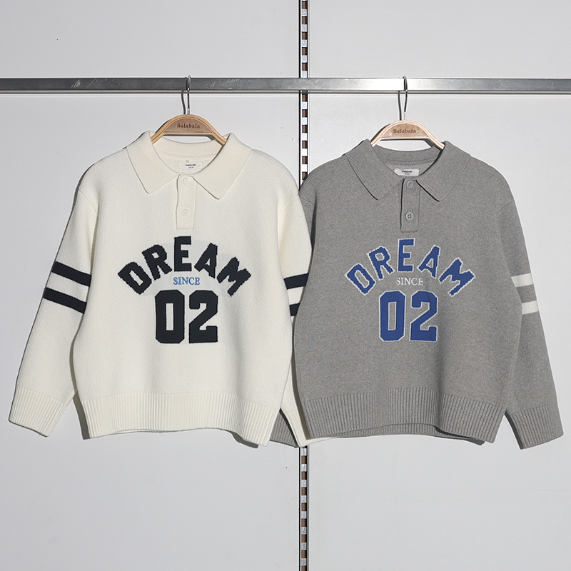 巴拉巴拉童装2025冬装新款男中幼童半开襟毛衫202425103101
