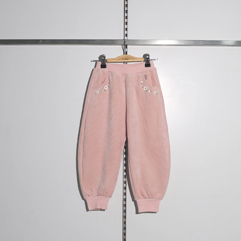 巴拉巴拉童装2025冬装新款女婴幼童针织加绒长裤201425108001