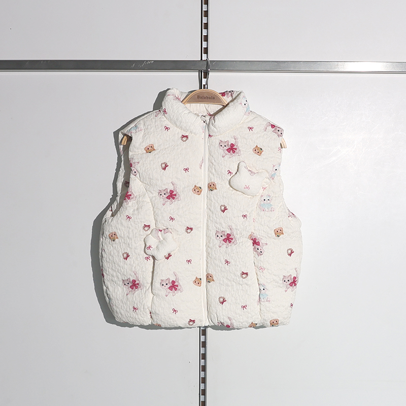 巴拉巴拉童装2025冬装新款女婴幼童梭织羽绒马甲201425101003