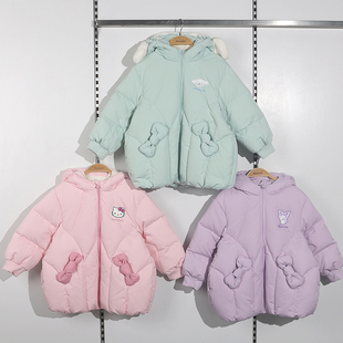 巴拉巴拉童装2025冬装新款女婴幼童中长宽羽绒服201425107007