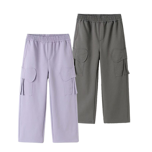 巴拉巴拉女幼童裤子冬季新款休闲百搭加绒工装裤潮202425108006