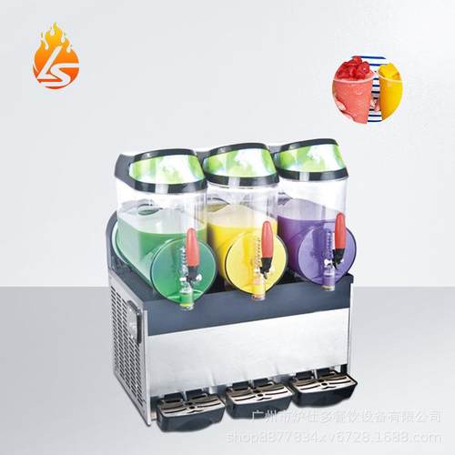 全自动三缸雪泥机商用雪融机多功能沙冰冷饮果汁机果糖饮料雪粒机