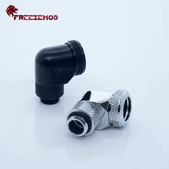 FREEZEMOD硬管360度旋转快拧接头YGKN-L90电脑水冷14mm手拧转接座