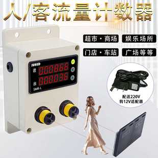 红外线自动感应门店客流量计数器统计人数人员进出数显人流量记数