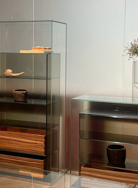 GLAS MIGISA意式极简落地置物架家用陈列收纳柜多层展示柜书架