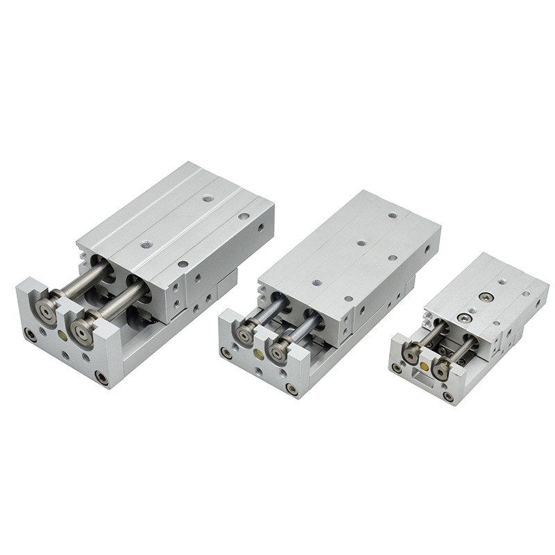 亚德客型气动导轨精密滑台气缸HLQ6/HLQ8多系列铝合金双轴型气缸