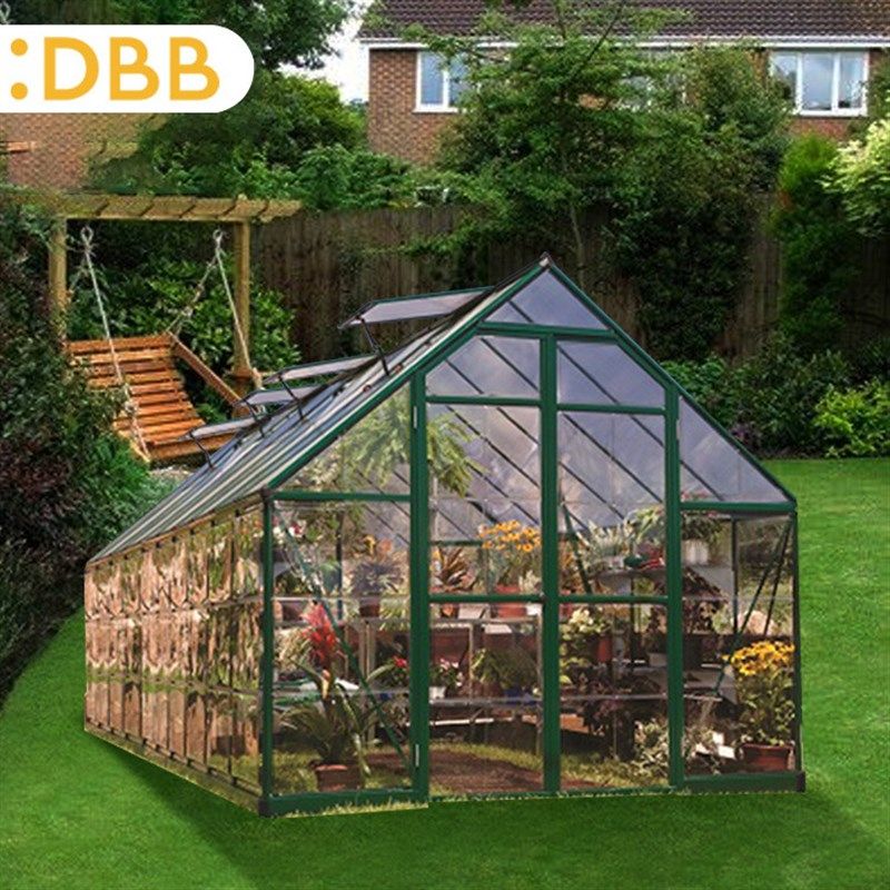 大型温室蔬菜植物种植花房 铝合金户外种植PC中空阳光板园林暖房
