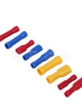 蓝色2平方6.3PVC插簧FDFD2-250冷压全绝缘端子接线鼻公母对接端子