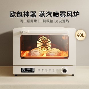 长帝大白鲸F40风炉烤箱家用小型烘焙多功能发酵解冻搪瓷电烤箱