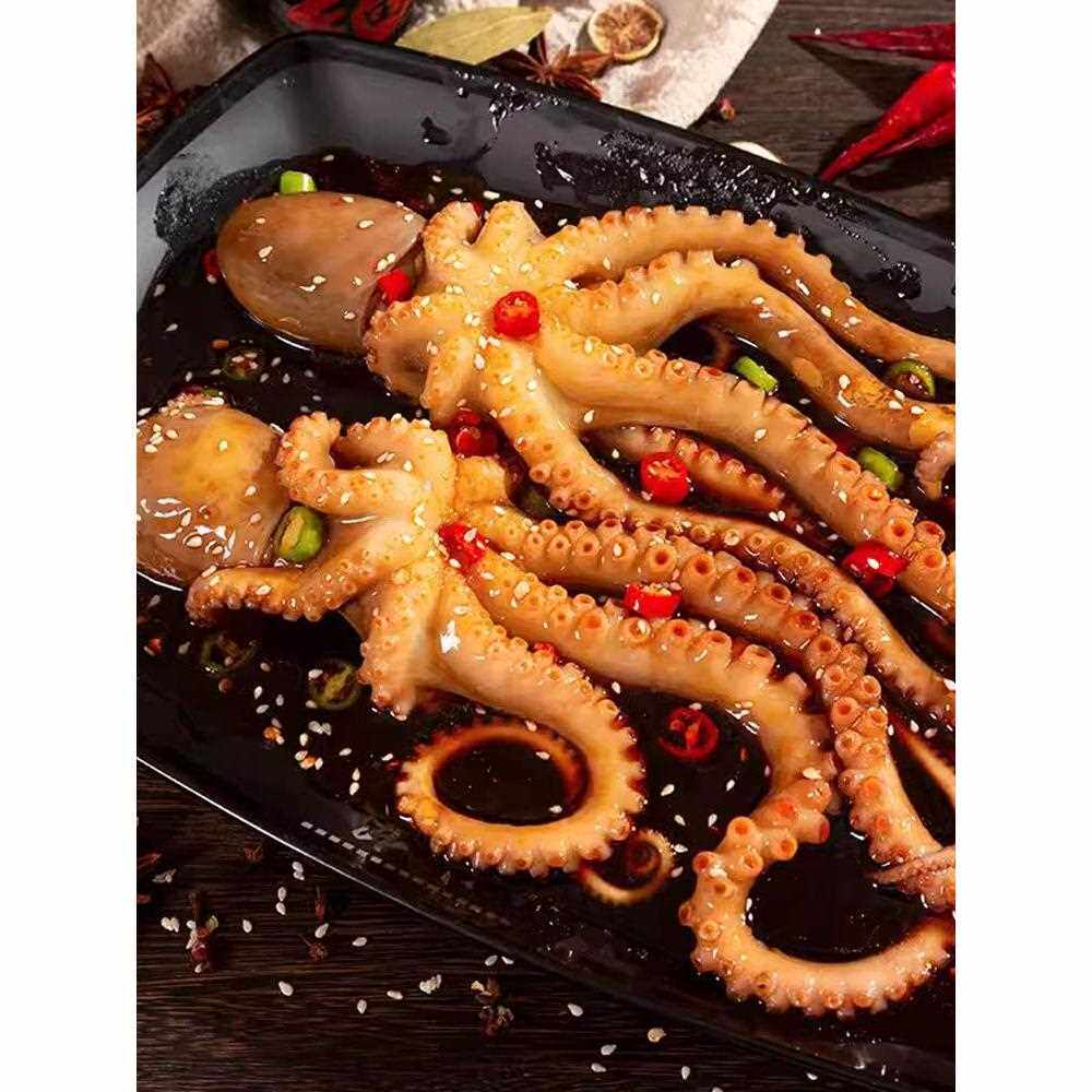 八爪鱼大爆头熟食海鲜麻辣即食罐头装章鱼足熟食大八爪鱼即食爆头