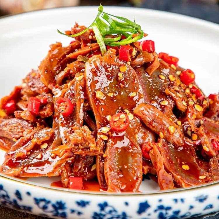 双味鸭胗鸭肫凉菜凉拌菜麻辣鸭胗酒店饭店四川小吃半成品预制菜