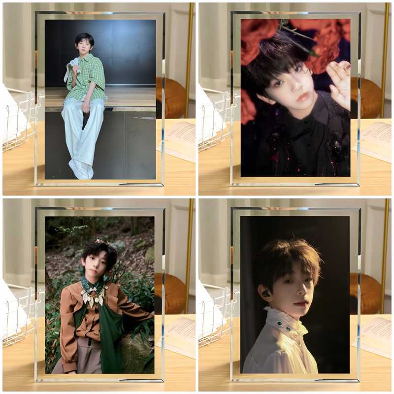 陈浚铭水晶相框 含高清6寸照片 TF家族四代周边玻璃画框桌面摆件