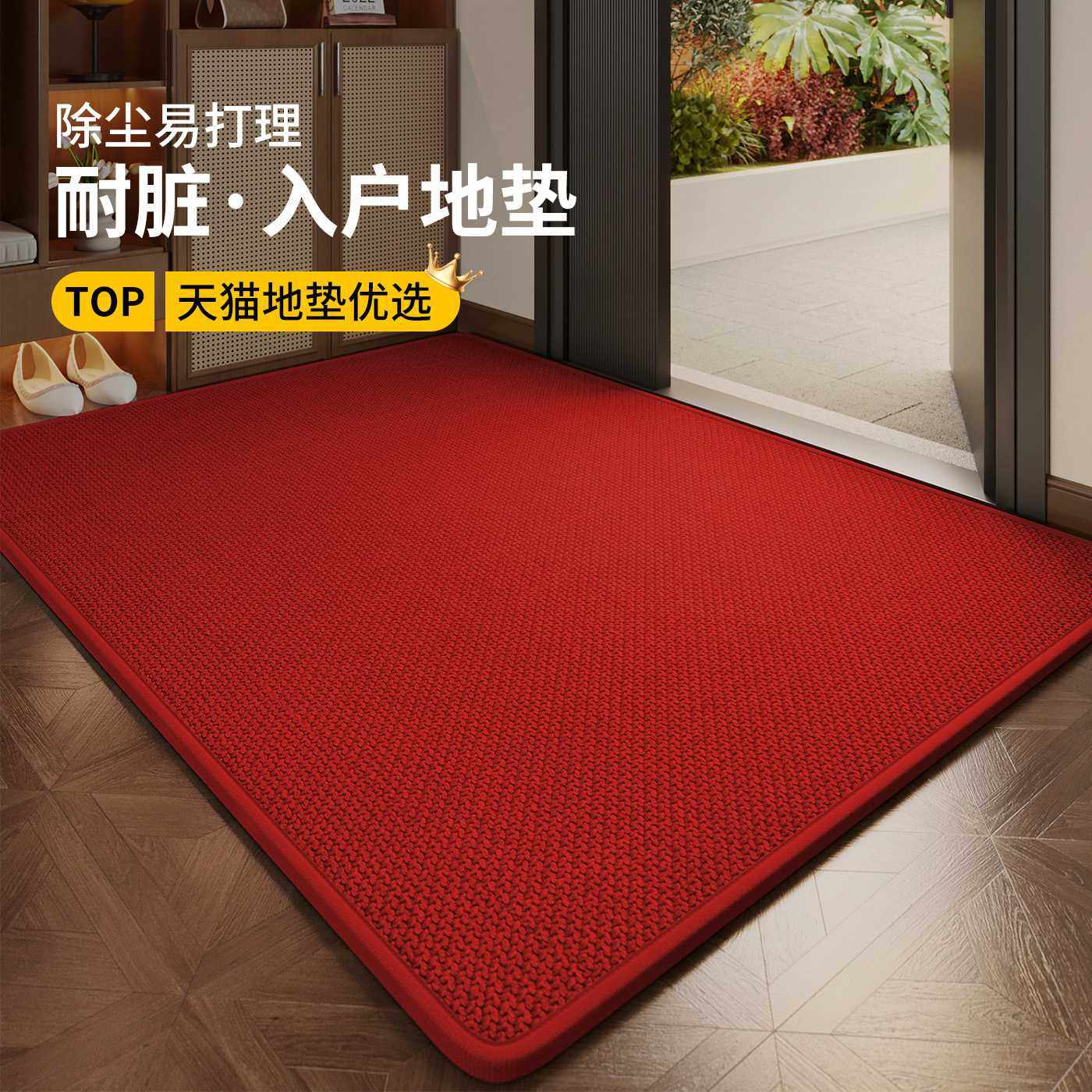 入户门地垫别墅进门脚垫家用门口地毯2026新年新款门垫耐脏防滑垫