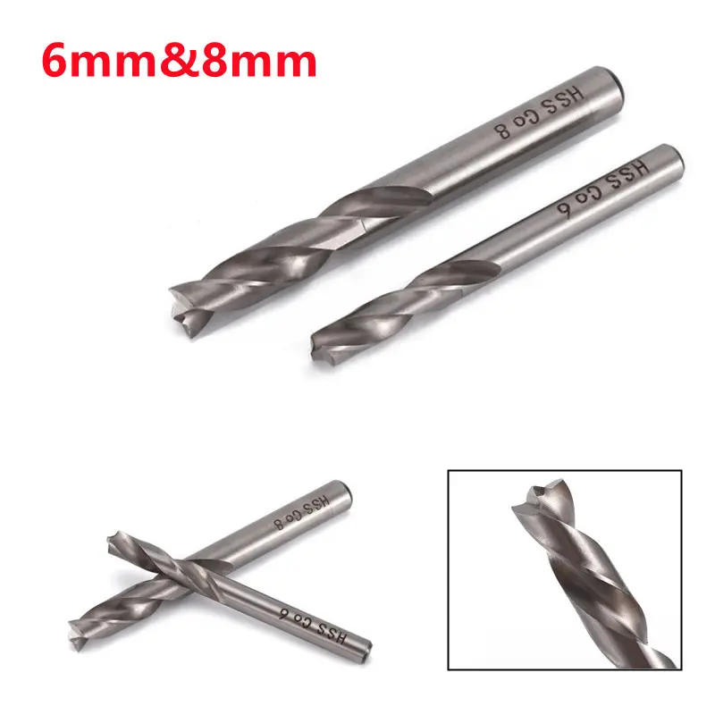 2件套HSSCO/M35白钻点焊钻6mm8mm焊点焊疤去除钻头含钴点焊钻