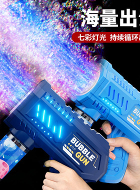 跨境新款泡泡玩具泡泡机全自动泡泡枪手持加特林泡泡枪儿童玩具