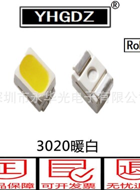 3020 贴片灯珠 LED发光管 正白色 发光二极管 灯珠3020 白灯 白光