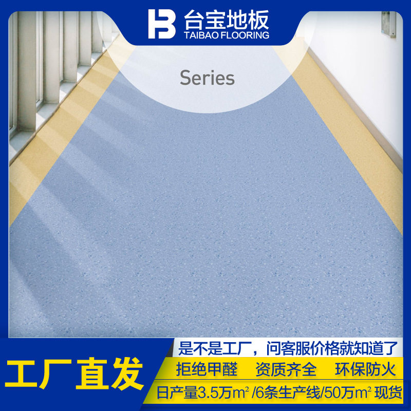 台宝佳硕厂家批发PVC地胶 耐磨防水办公会议室展厅地板胶 现货