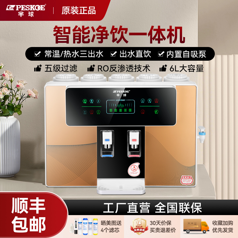 半球净水器家用直饮机加热一体机壁挂式即热饮水机RO反渗透净水机