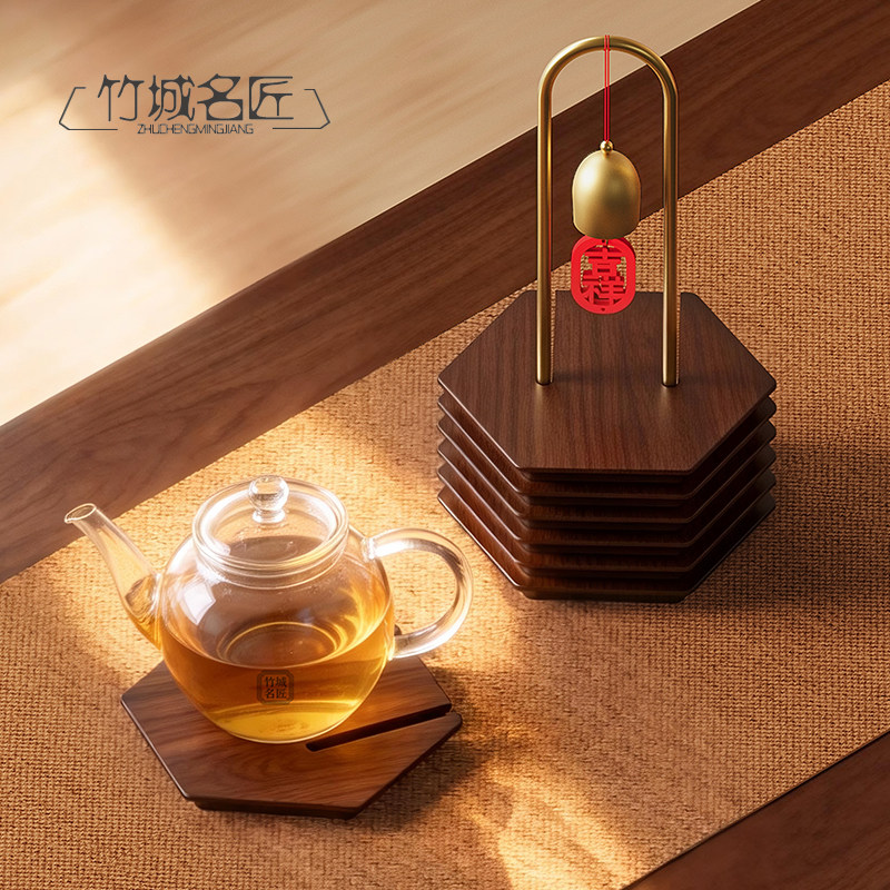 六角风铃隔热垫茶室茶具餐桌餐垫杯垫桌面装饰摆饰锅垫碗垫防烫垫