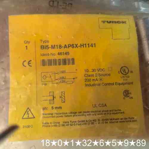 TURCK接近开关，型号Bi5-M18-AP6X-