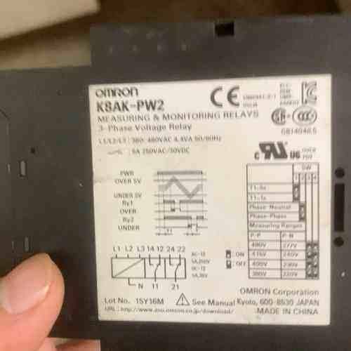 K8AK-PW2三相电压继电器，，，(议价）