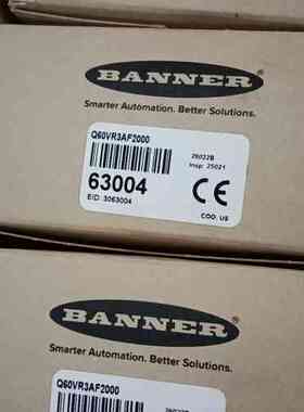 全新BANNER邦纳光电传感器，型号Q60VR3AF2000