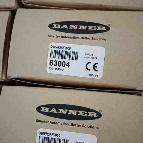 全新BANNER邦纳光电传感器，型号Q60VR3AF2000