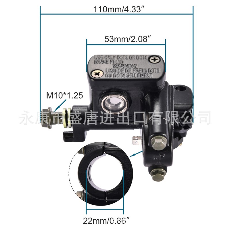 摩托车配件右碟刹上泵 适配50cc 70cc 90cc 110cc 125cc 150cc