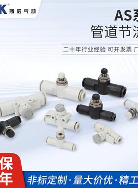 AS管道节流阀系列调速阀AS1002FS-04/06/08A带刻度节流阀接头