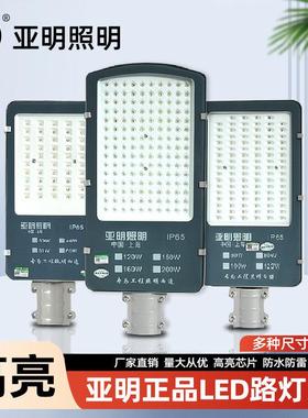 亚明LED金豆路灯头100wled太阳能路灯高杆灯户外 新农村挑臂电杆