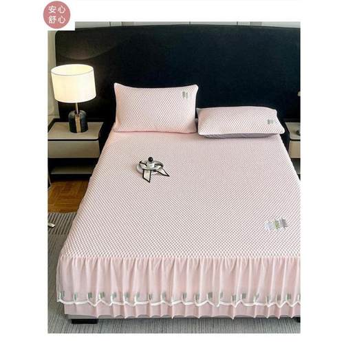 夏季豆豆垫按摩清凉垫冰丝床裙配床单可水洗可机洗空调软垫1.8米