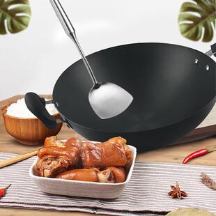 富硒康好嫂子轻便炒菜锅老人女士无涂层不生锈圆底燃气适用34cm36