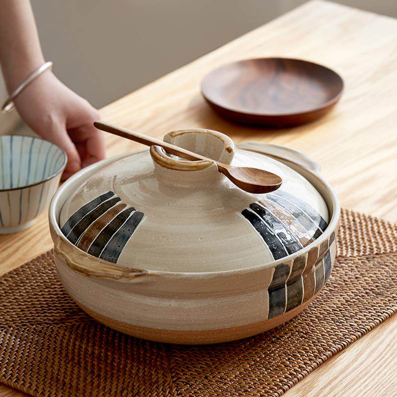 肆月日式砂锅煲家用燃气专用耐高温砂锅煲仔饭专用砂锅煲汤小炖锅