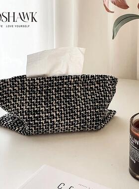 GOSHAWK简约家用客厅卧室餐桌收纳桌面装饰纸巾盒布艺车载纸巾袋