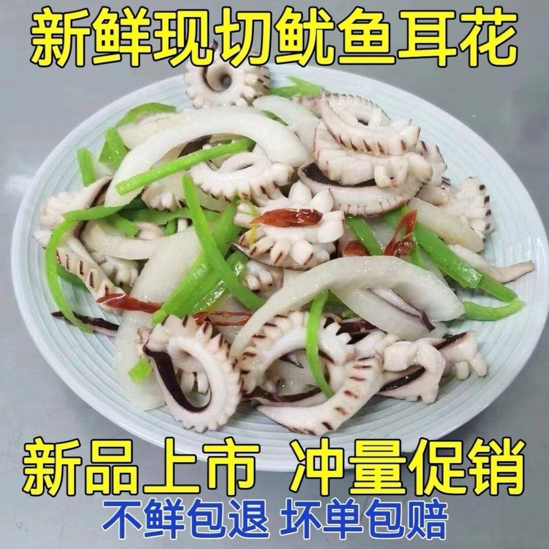 鱿鱼耳花新鲜速冻鱿鱼齿轮花鱿鱼条鱿鱼丝海鲜鱿鱼花火锅餐饮食材