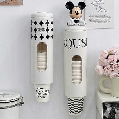 一次性杯子取杯器纸杯取杯架家用免打孔壁挂式水杯置物架放置架盒