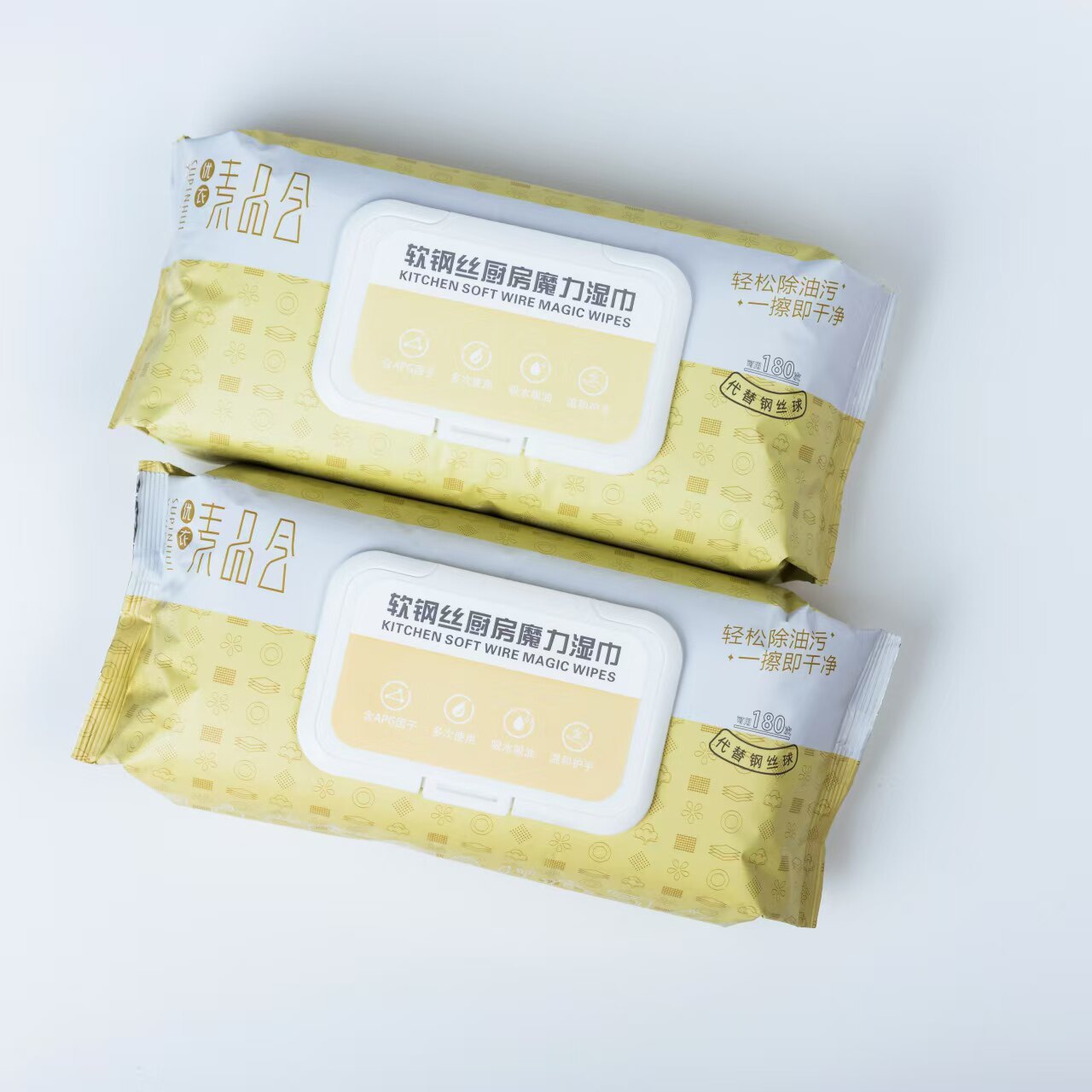 软钢丝厨房魔力湿巾家庭杀菌消毒清洁医疗设备消毒自带去污清洁剂