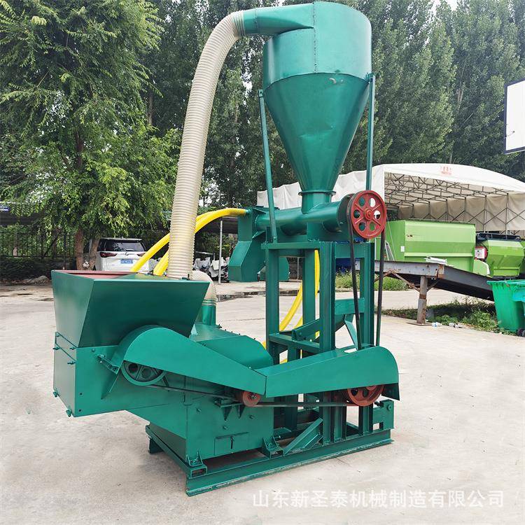自动进料秸秆粉碎机出厂价格多用途秸秆稻草粉碎机筛网环保除尘
