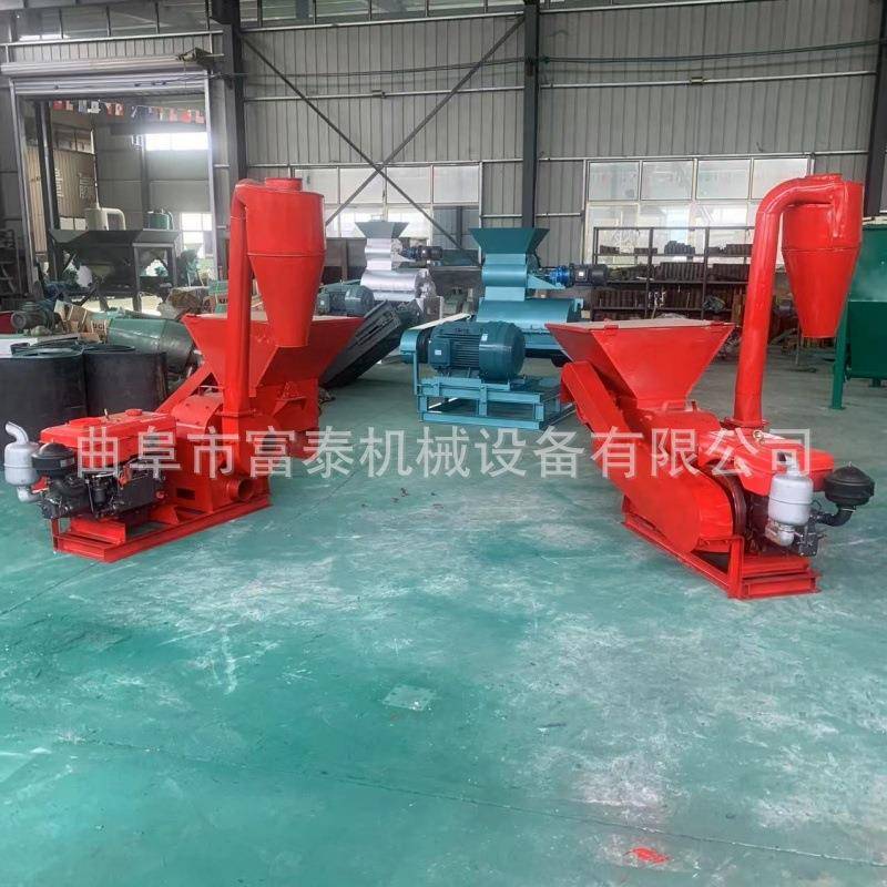 柴油机款秸秆粉碎机豆秸花生秧粉碎机干湿玉米秸秆粉糠机