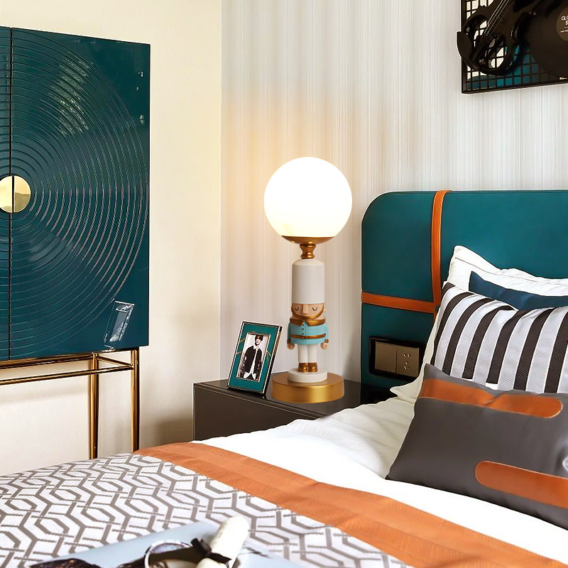 儿童房台灯卧室床头装饰台灯具卡通创意士兵英伦美式男孩女孩学生