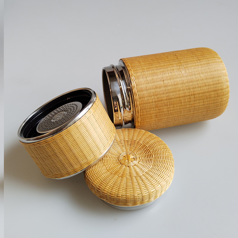 竹丝扣瓷泡茶杯304不锈钢带茶水分离器水杯男士泡茶杯生日礼物