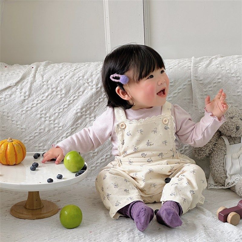 婴儿衣服女宝宝秋装连体背带裤套装超萌洋气一岁春秋季两件套外出