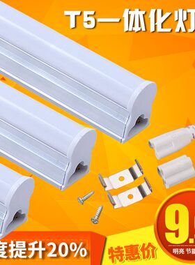 t5灯管一体化led灯管长条家用日光灯节能光管宿舍光源霓虹灯全套
