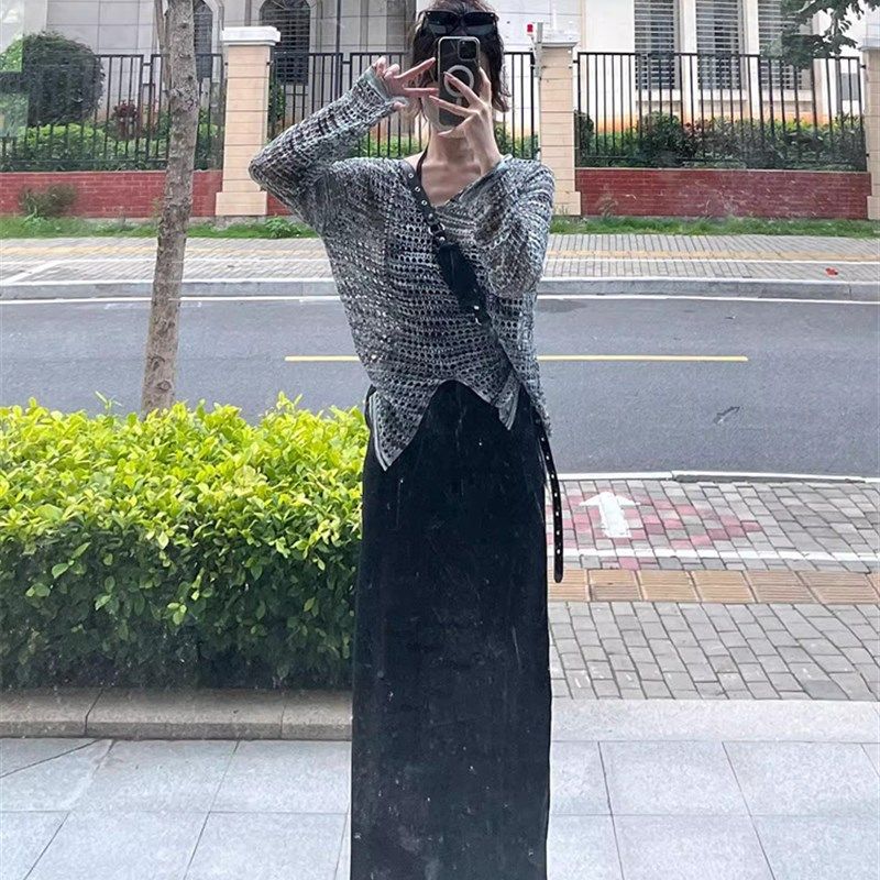 高级感外搭罩衫吊带连衣裙镂空针织衫女夏季2024新款防晒薄款上衣,女装/女士精品,大码套装,淘宝优惠券,粉丝福利购,淘宝优惠卷