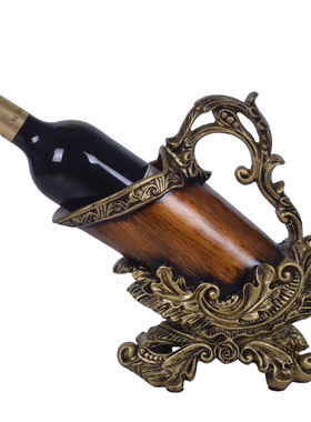 欧式复古奢华红酒酒架摆件创意客厅家用美式中式酒柜子古典装饰品