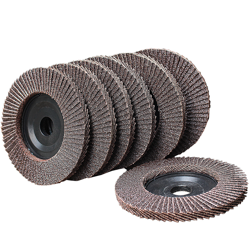 百叶片320目百叶轮打磨片抛光削铁王抛光片125角磨机不锈钢磨光片